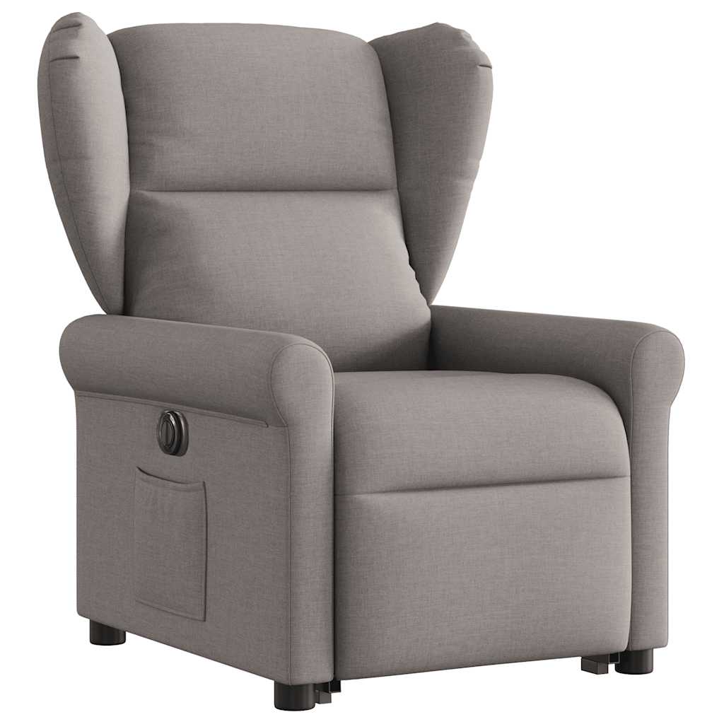 Fauteuil inclinable électrique taupe tissu - XIOS