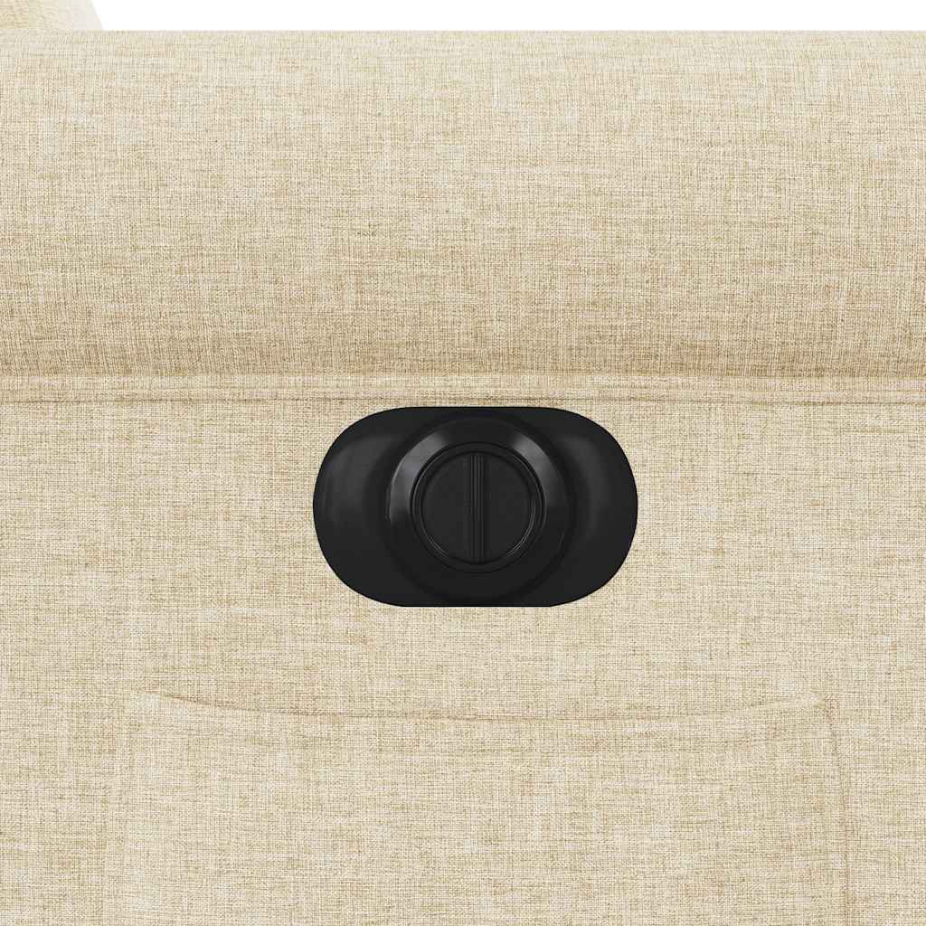 Fauteuil inclinable électrique crème tissu