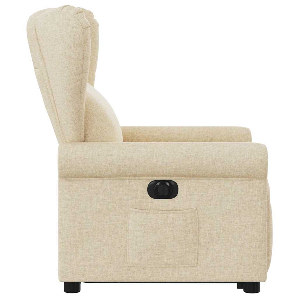 Fauteuil inclinable électrique crème tissu - XIOS
