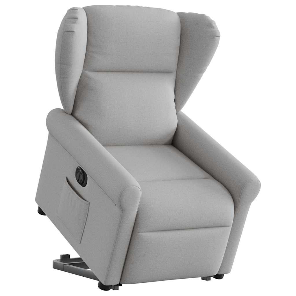 Fauteuil inclinable électrique gris nuage tissu - XIOS
