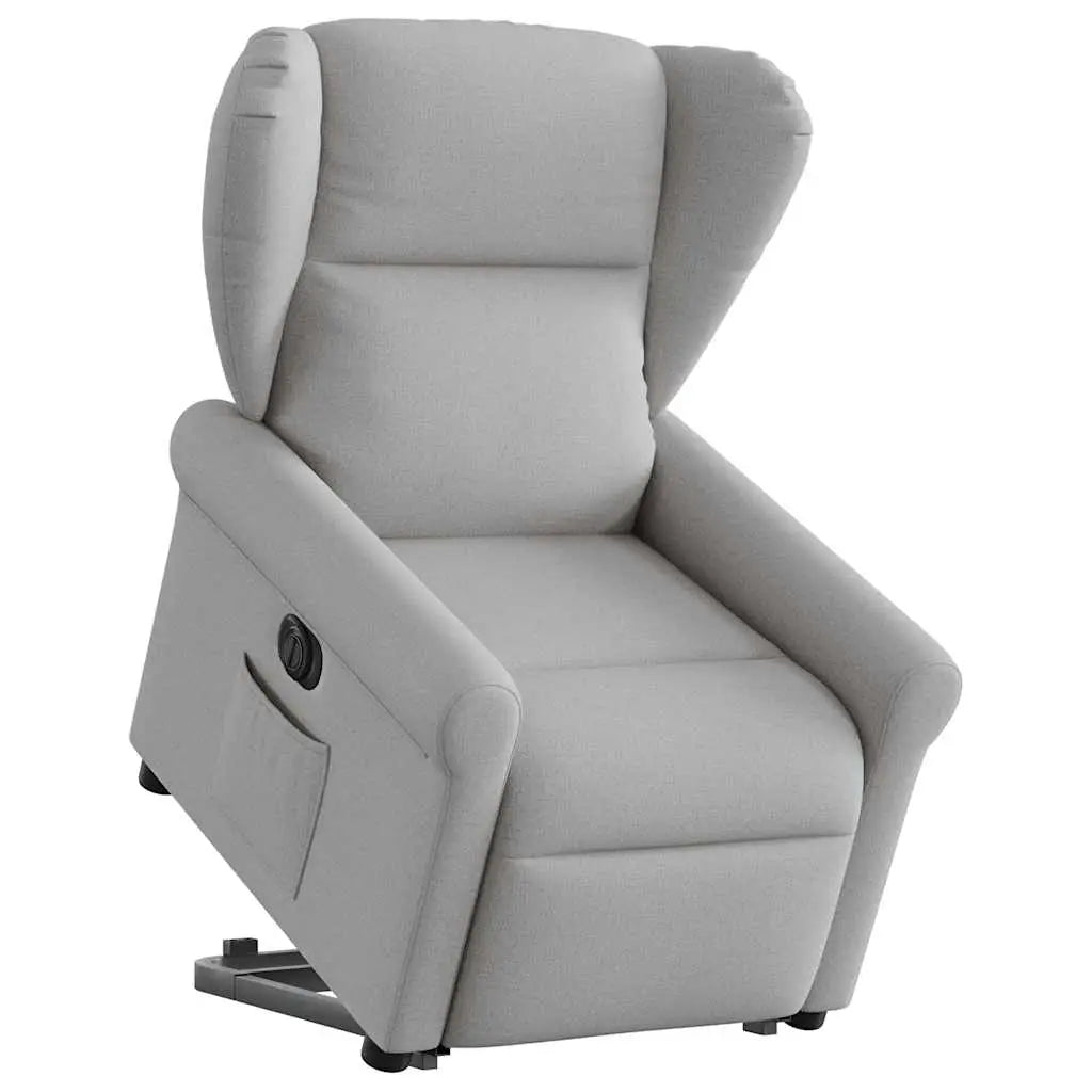 Fauteuil inclinable électrique gris nuage tissu - XIOS