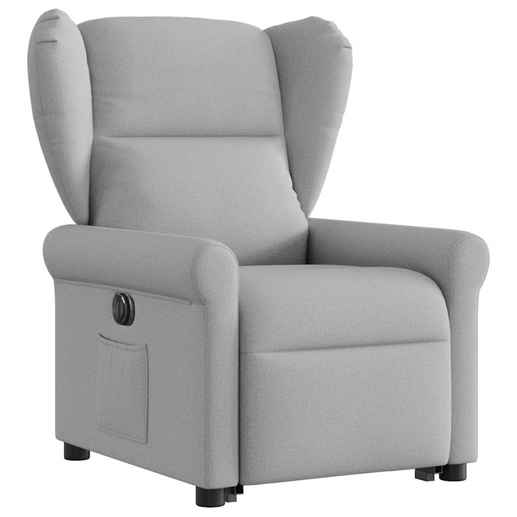 Fauteuil inclinable électrique gris nuage tissu - XIOS
