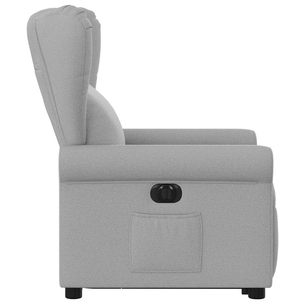 Fauteuil inclinable électrique gris nuage tissu - XIOS