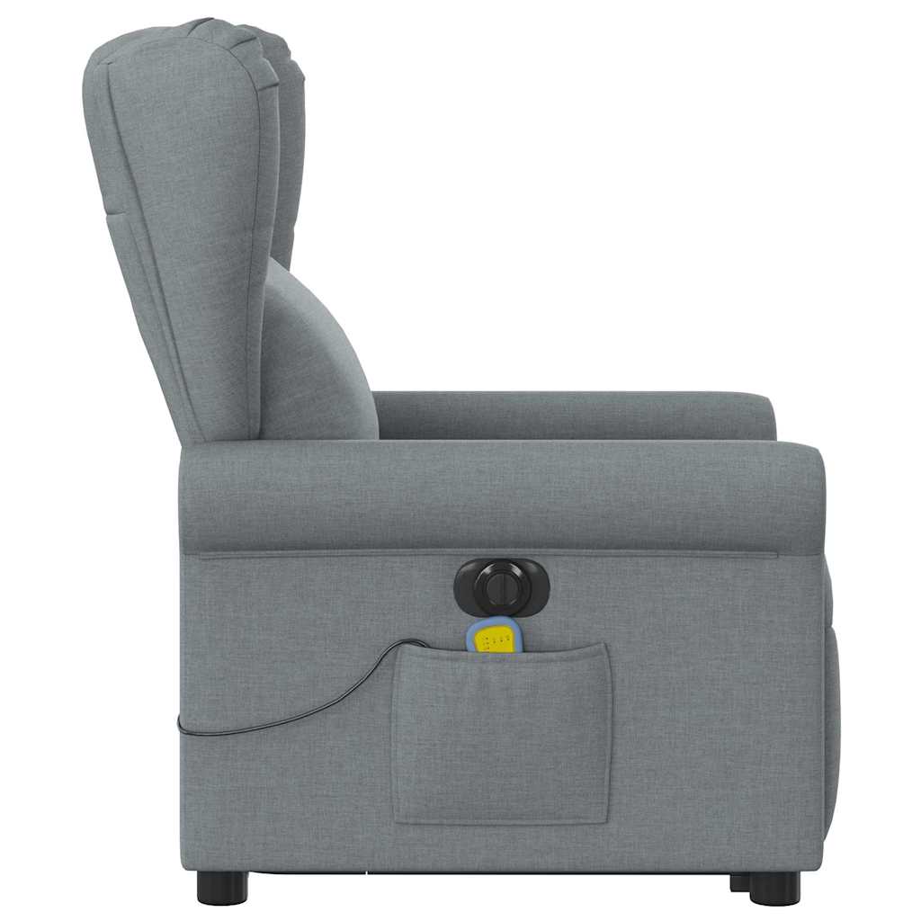 Fauteuil inclinable de massage électrique Gris clair Tissu - XIOS