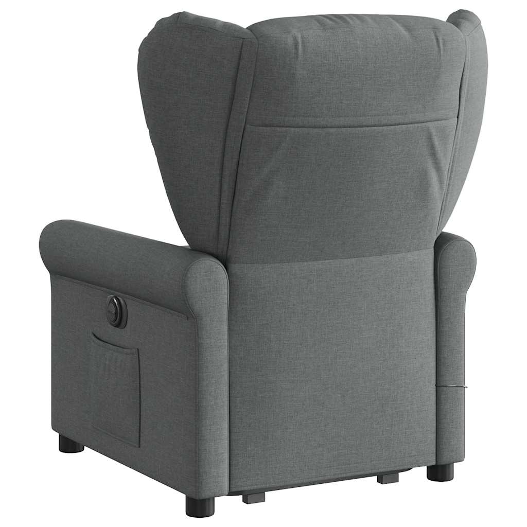 Fauteuil inclinable de massage électrique Gris foncé Tissu - XIOS