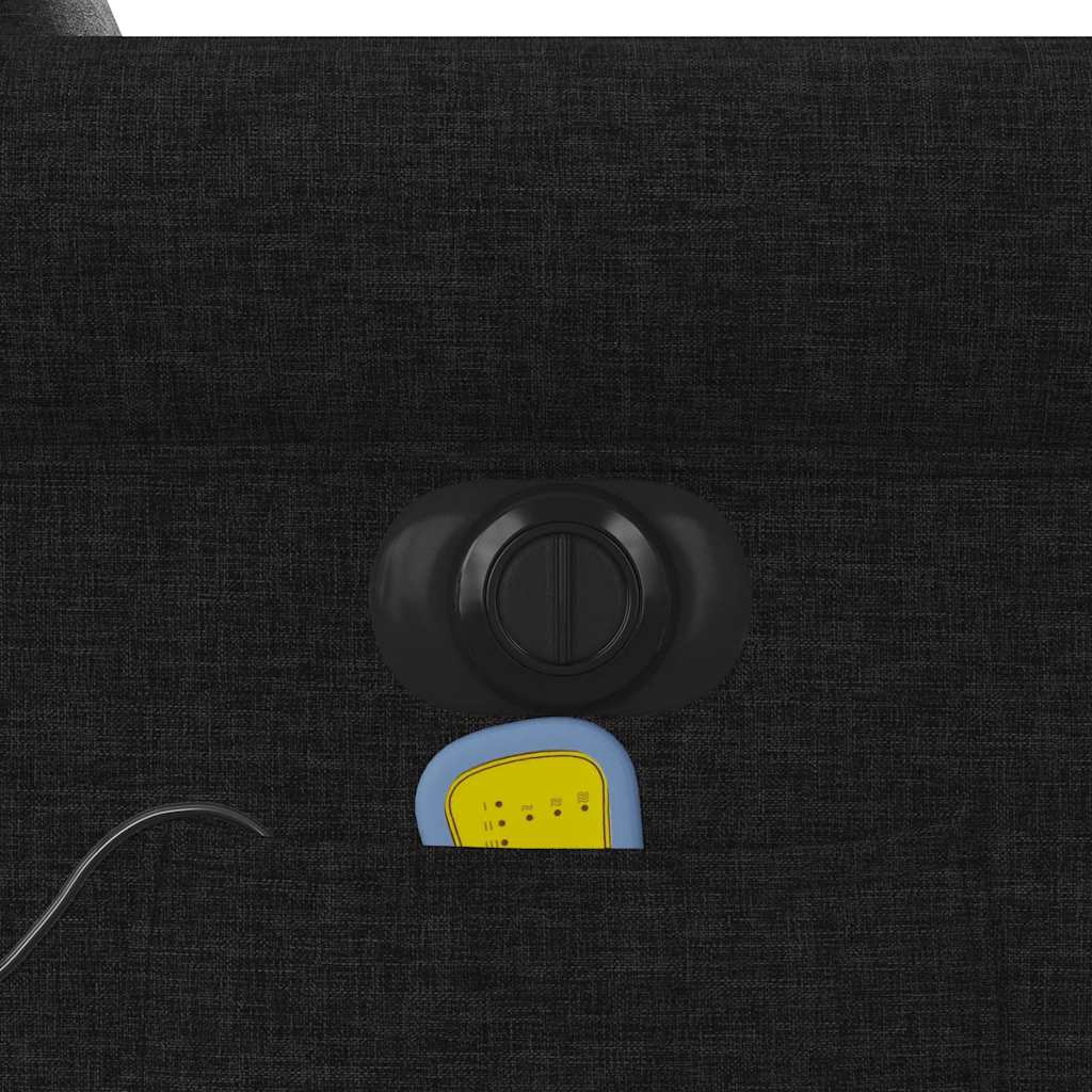 Fauteuil inclinable de massage électrique Noir Tissu