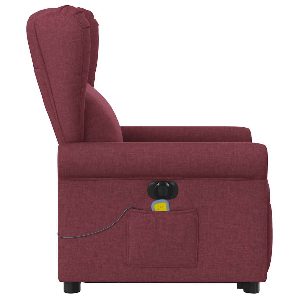 Fauteuil inclinable de massage électrique Rouge bordeaux Tissu - XIOS
