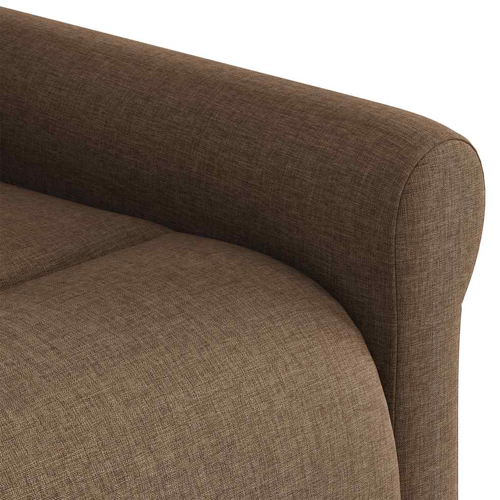 Fauteuil inclinable de massage électrique Marron Tissu
