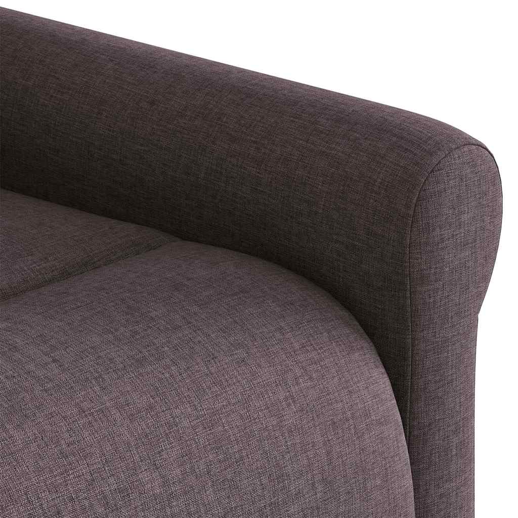 Fauteuil inclinable de massage électrique Marron foncé Tissu