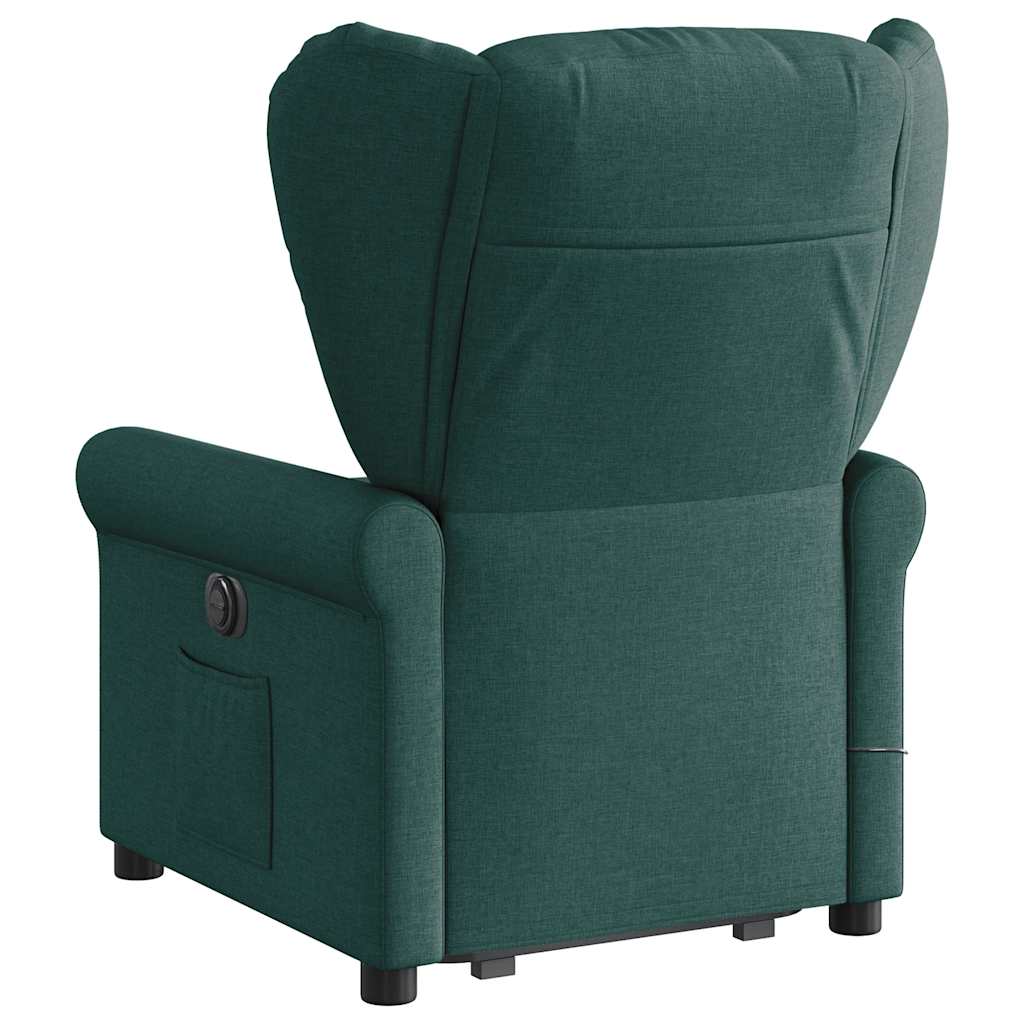 Fauteuil inclinable de massage électrique Vert foncé Tissu - XIOS