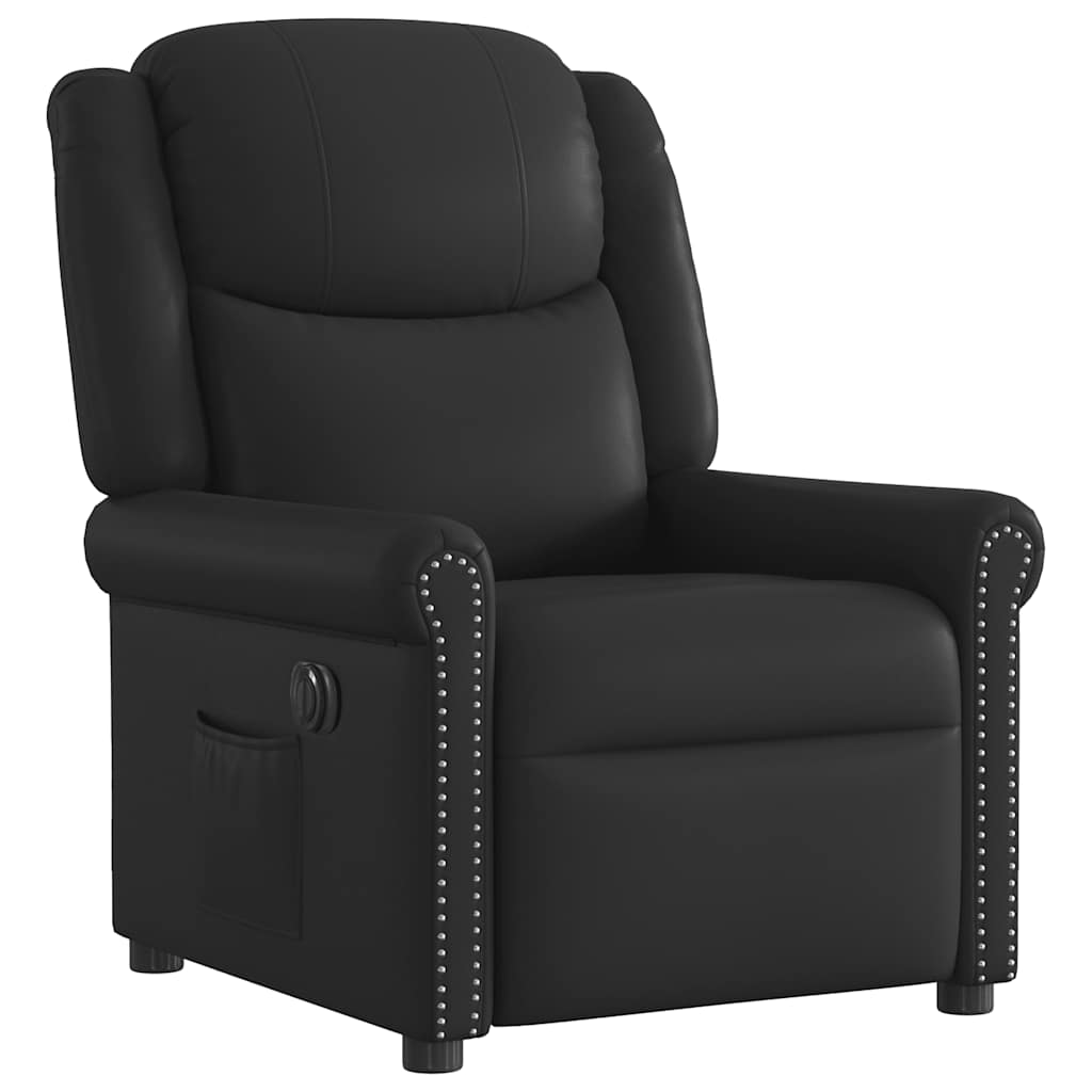 Fauteuil inclinable électrique Noir brillant Similicuir - XIOS