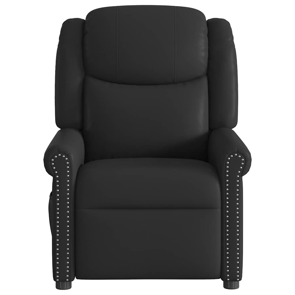 Fauteuil inclinable électrique Noir brillant Similicuir