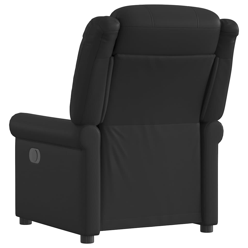 Fauteuil inclinable électrique Noir brillant Similicuir