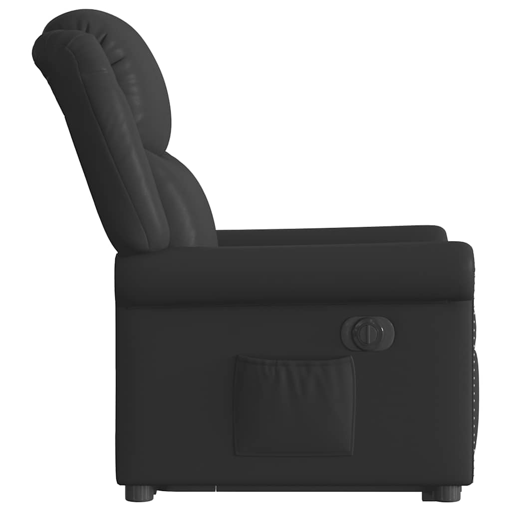 Fauteuil inclinable électrique noir brillant similicuir - XIOS