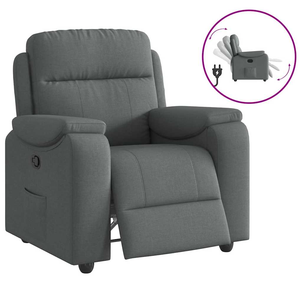 Fauteuil inclinable Gris foncé Tissu - XIOS