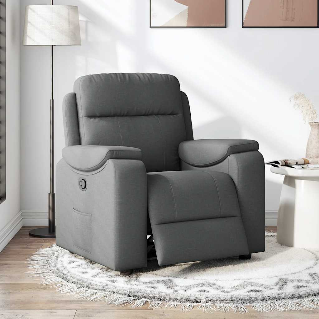 Fauteuil inclinable Gris foncé Tissu - XIOS