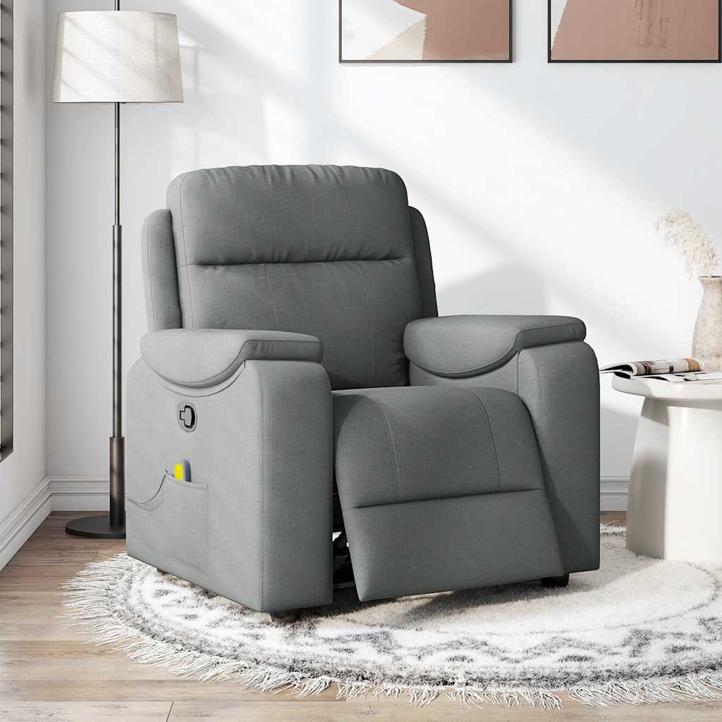 Fauteuil de massage inclinable Gris foncé Tissu - XIOS