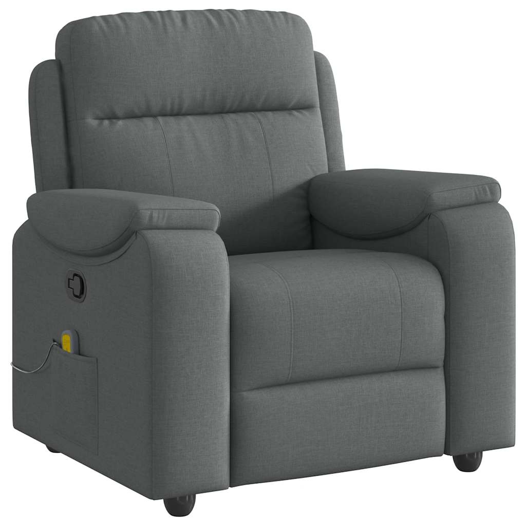 Fauteuil de massage inclinable Gris foncé Tissu - XIOS