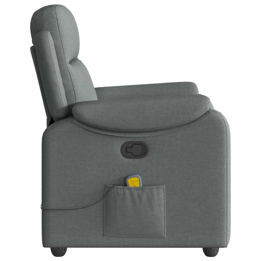 Fauteuil de massage inclinable Gris foncé Tissu - XIOS