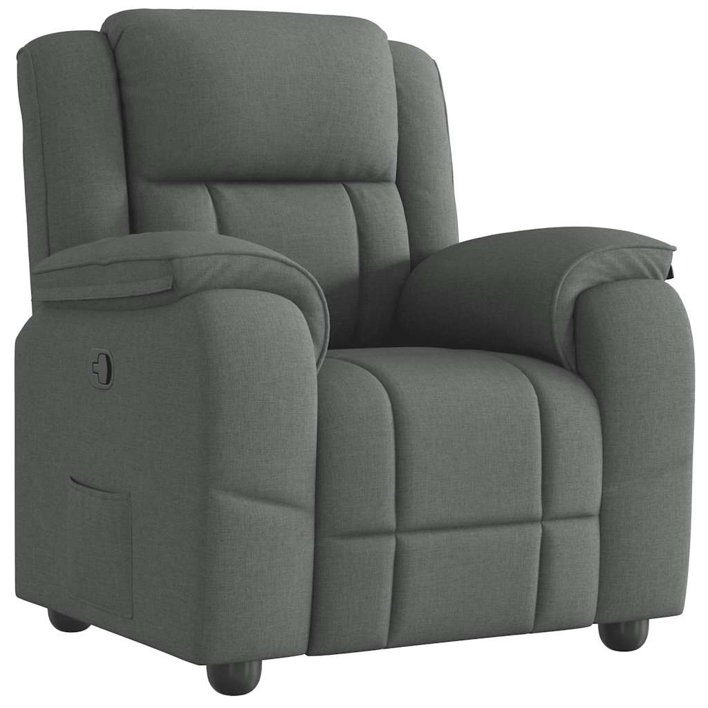 Fauteuil inclinable Gris foncé Tissu - XIOS