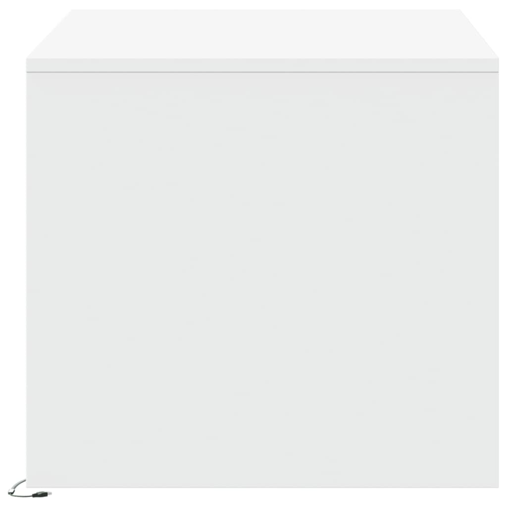 Table basse avec lumières LED blanc bois d'ingénierie - XIOS