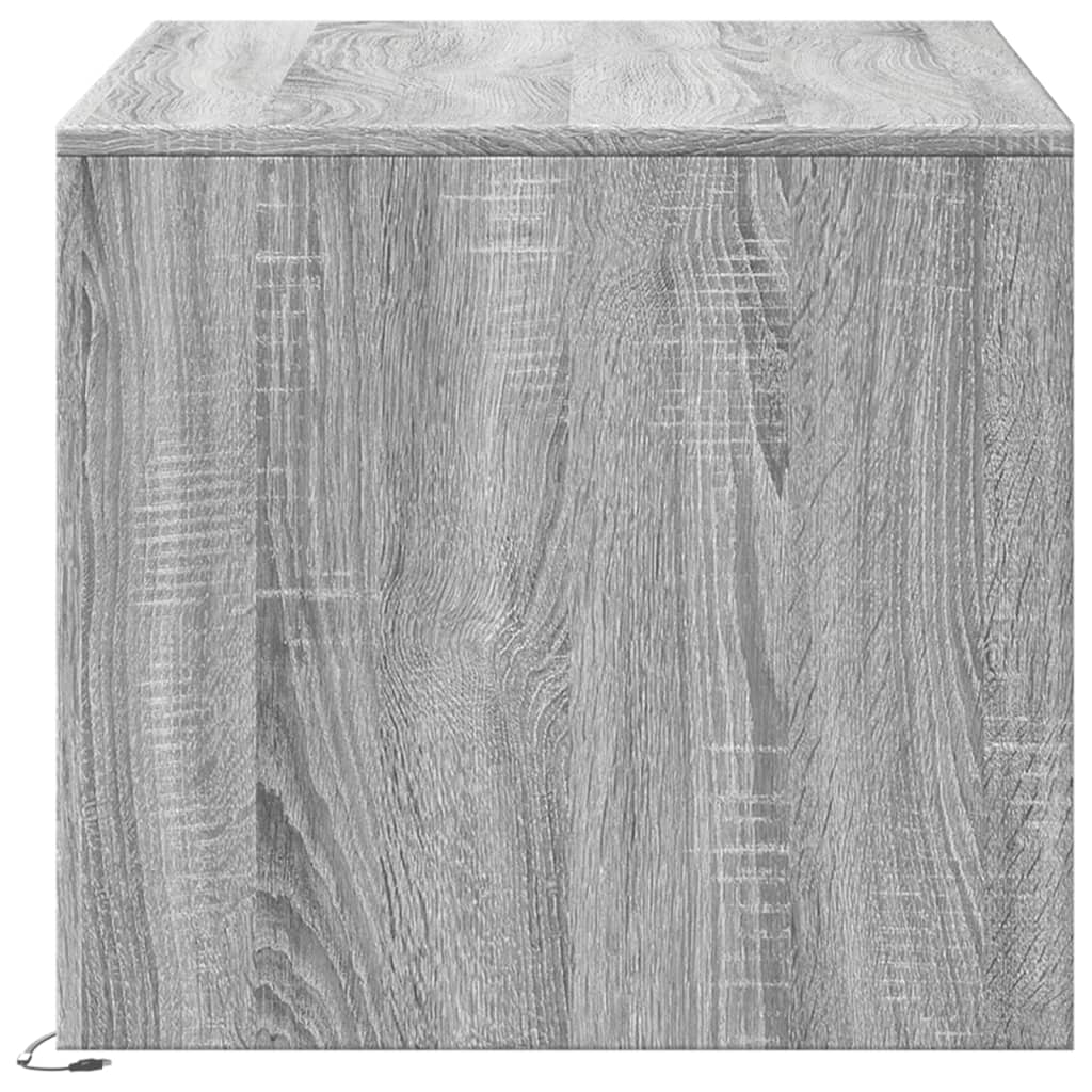 Table basse avec lumières LED sonoma gris bois d'ingénierie - XIOS
