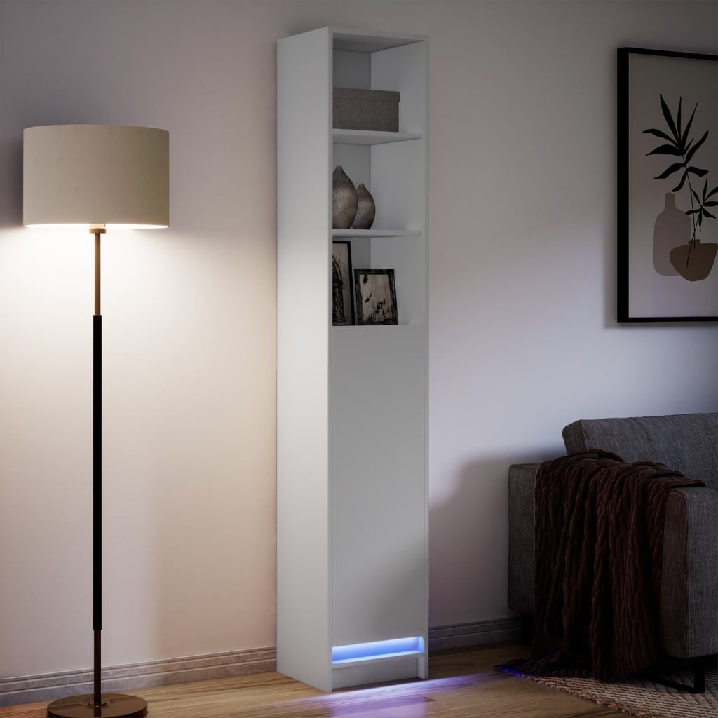 Buffet avec LED blanc 36x32,5x200 cm bois d'ingénierie - XIOS