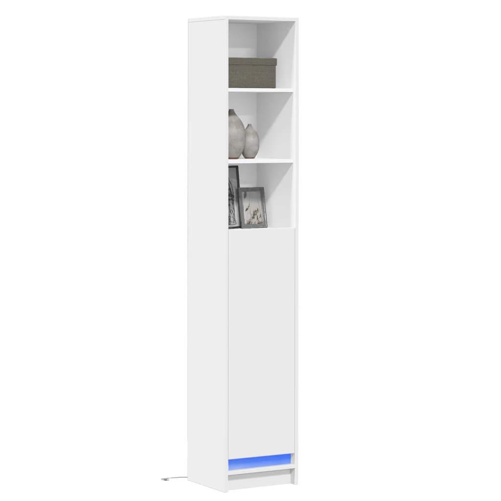 Buffet avec LED blanc 36x32,5x200 cm bois d'ingénierie - XIOS