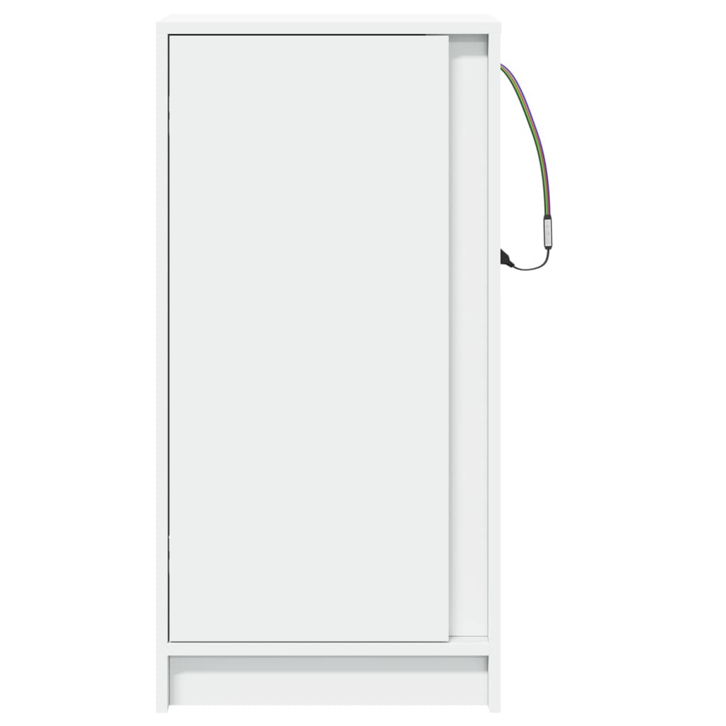 Buffet avec LED blanc 42,5x34x85 cm bois d'ingénierie - XIOS