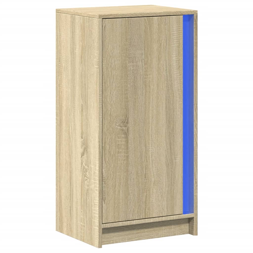 Buffet avec LED chêne sonoma 42,5x34x85 cm bois d'ingénierie - XIOS