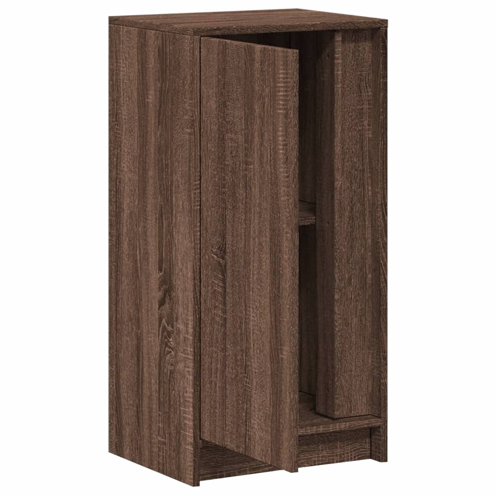 Buffet avec LED chêne marron 42,5x34x85 cm bois d'ingénierie - XIOS