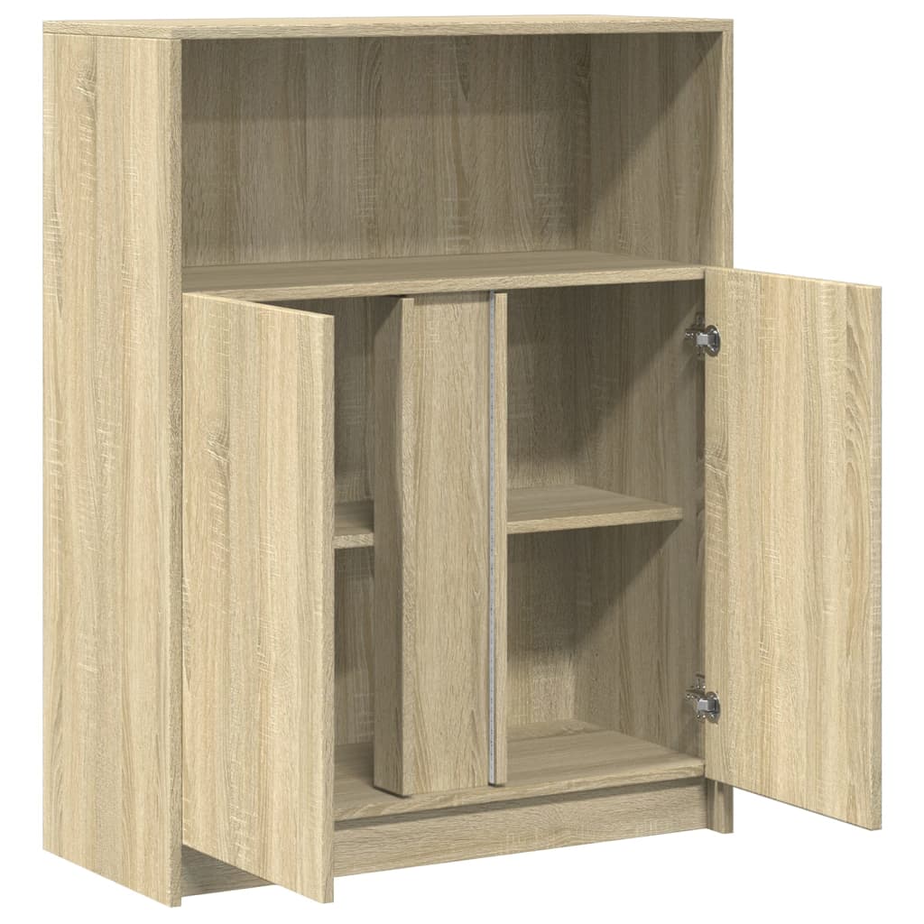 Buffet avec LED chêne sonoma 77x34x100 cm bois d'ingénierie - XIOS
