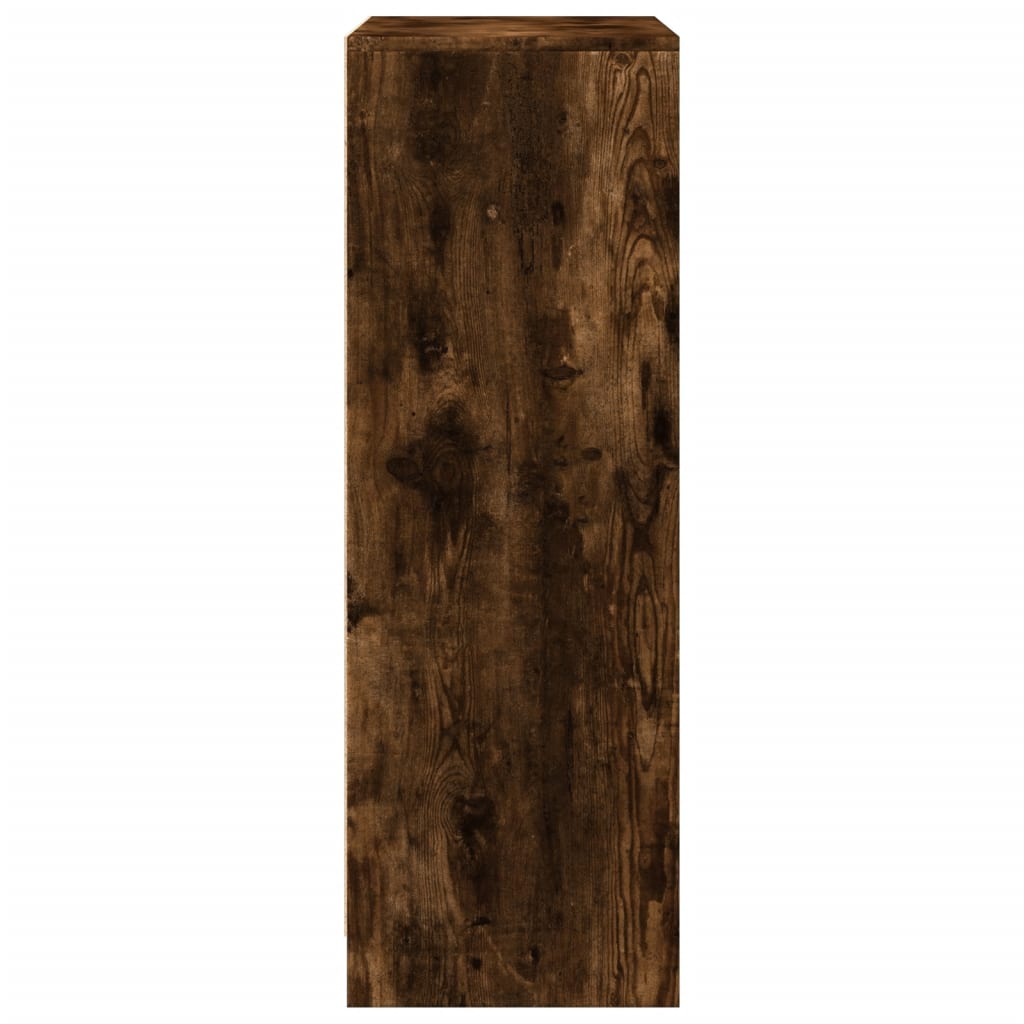 Buffet avec LED chêne fumé 77x34x100 cm bois d'ingénierie - XIOS