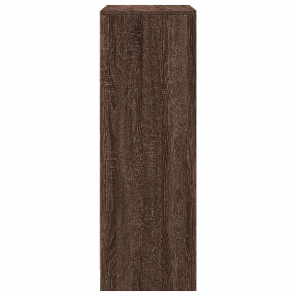 Buffet avec LED chêne marron 77x34x100 cm bois d'ingénierie - XIOS