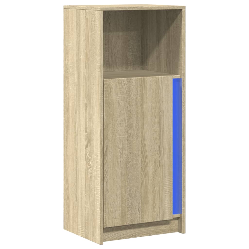 Buffet avec LED chêne sonoma 42,5x34x100 cm bois d'ingénierie - XIOS
