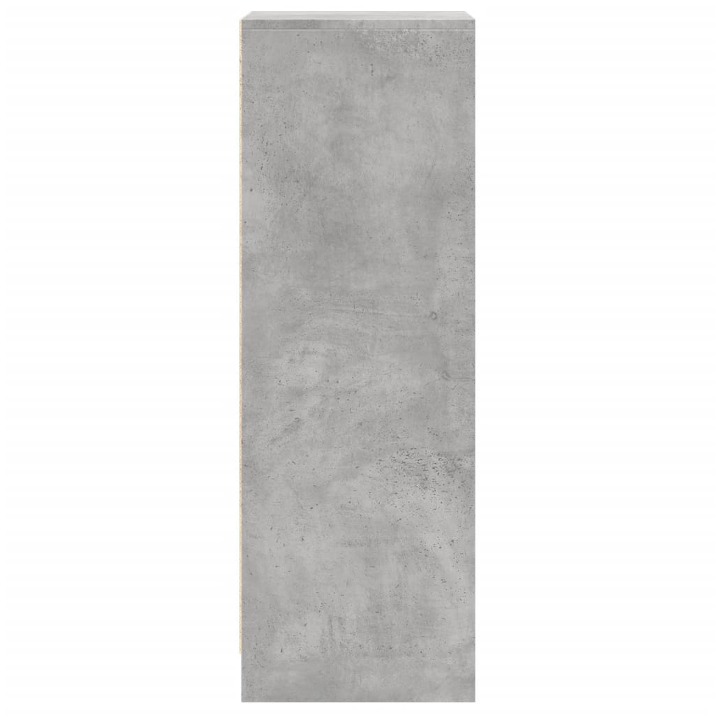 Buffet avec LED gris béton 42,5x34x100 cm bois d'ingénierie - XIOS