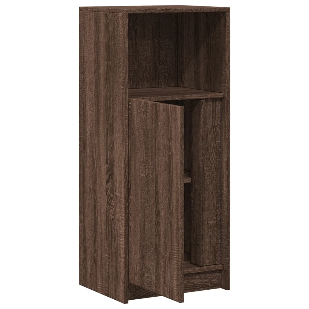 Buffet avec LED chêne marron 42,5x34x100 cm bois d'ingénierie - XIOS