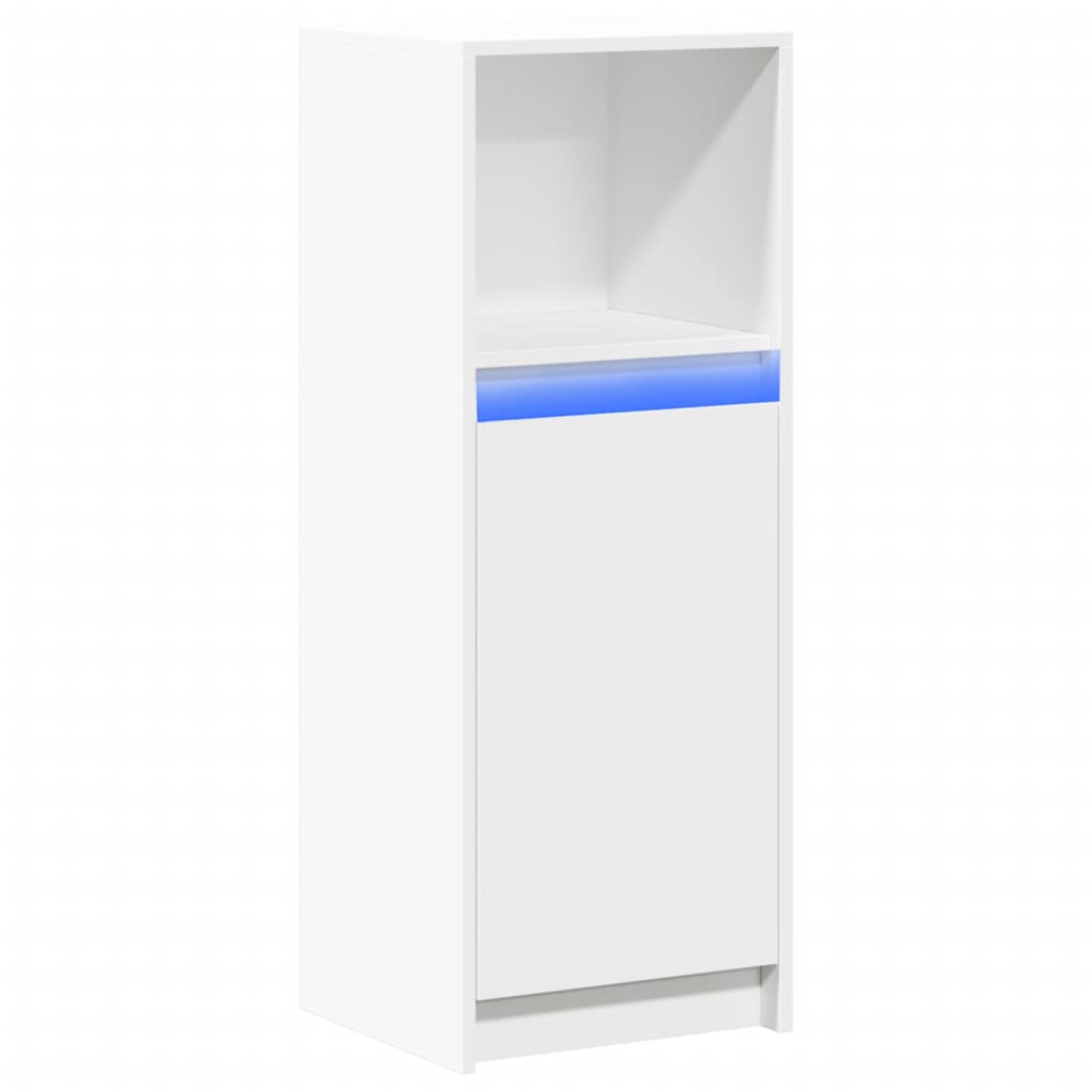 Buffet avec LED blanc 38x34x100 cm bois d'ingénierie - XIOS