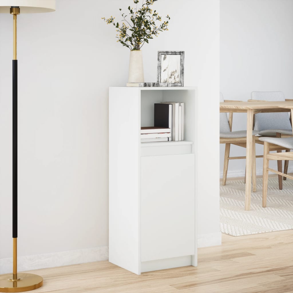 Buffet avec LED blanc 38x34x100 cm bois d'ingénierie - XIOS