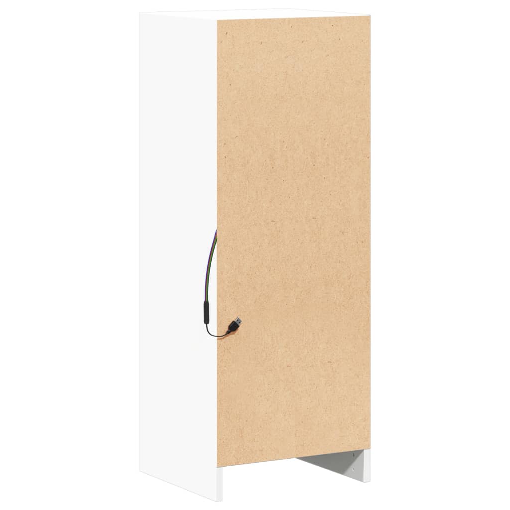 Buffet avec LED blanc 38x34x100 cm bois d'ingénierie - XIOS