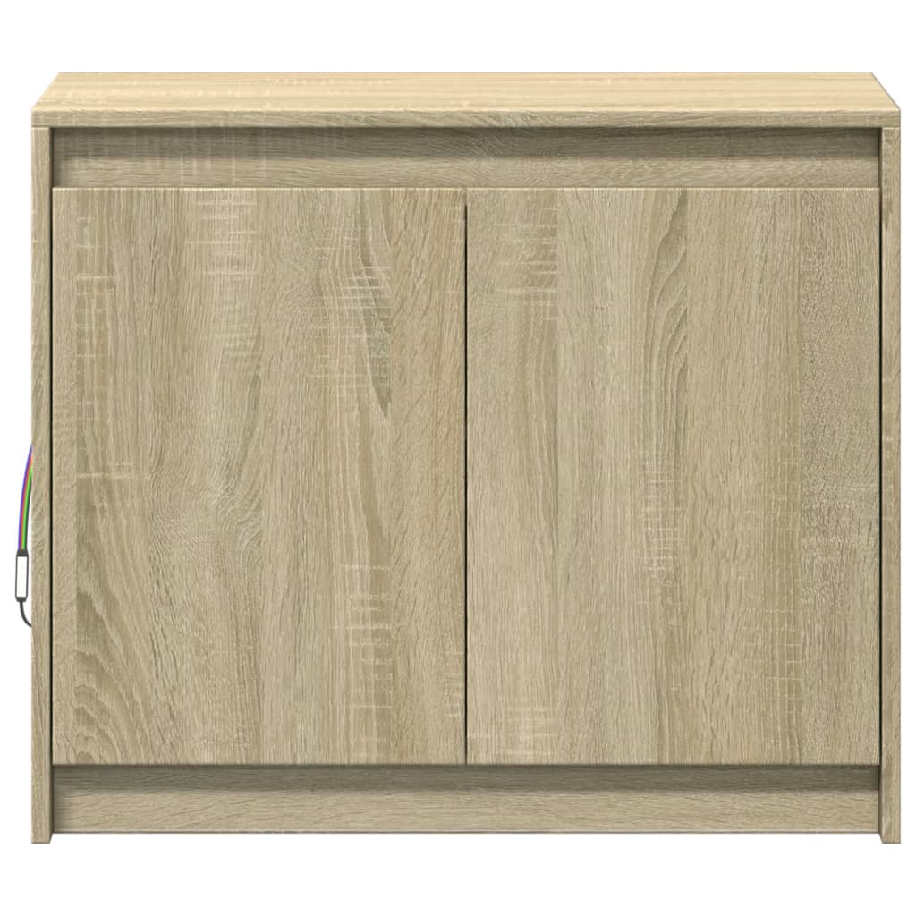 Buffet avec LED chêne sonoma 72x34x61 cm bois d'ingénierie - XIOS