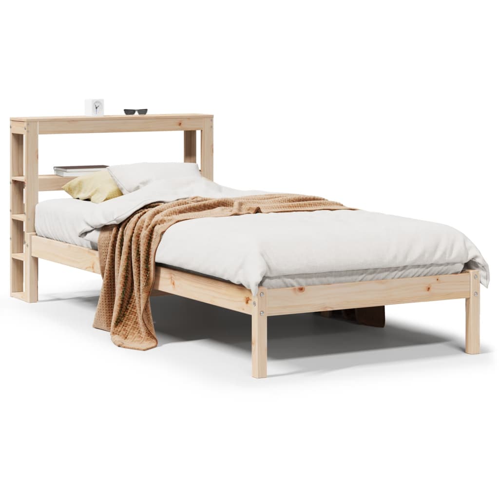 Cadre de lit sans matelas 90x190 cm bois de pin massif - XIOS