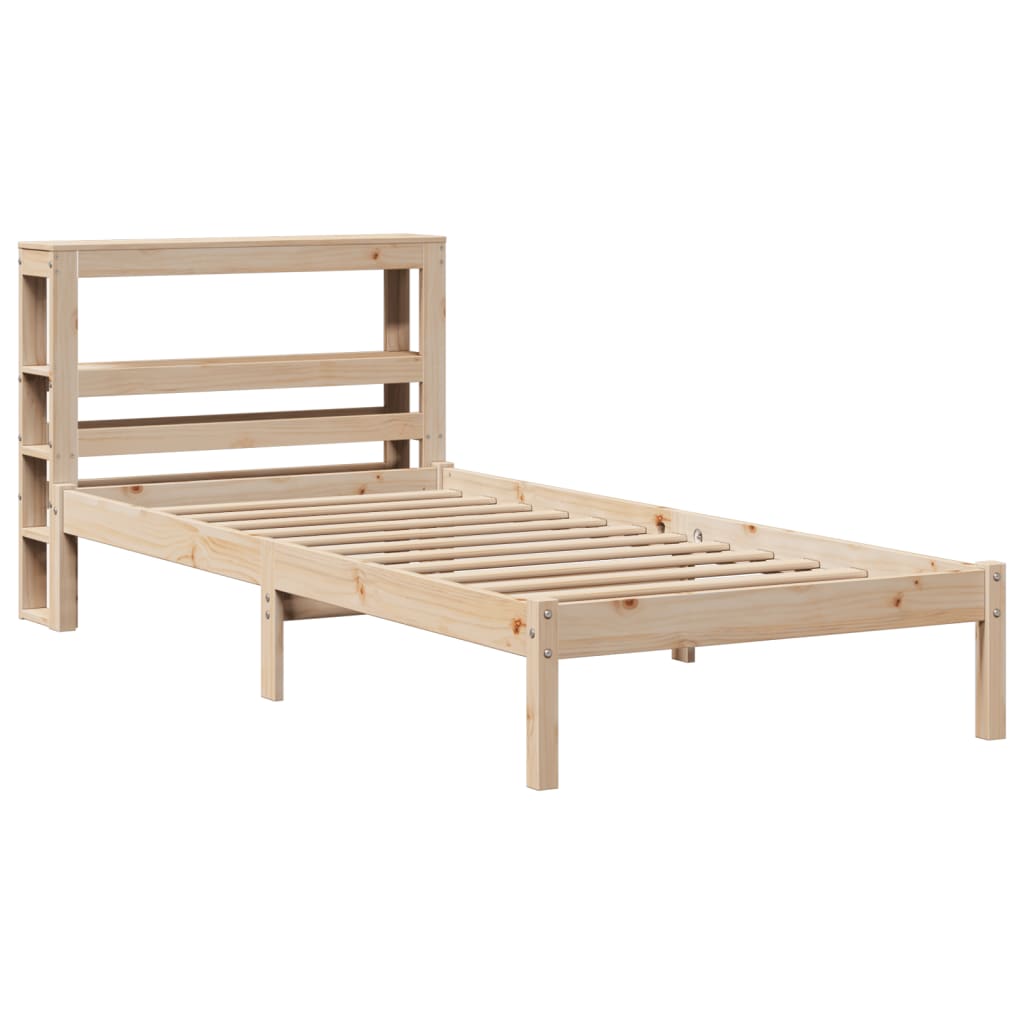 Cadre de lit sans matelas 90x190 cm bois de pin massif - XIOS
