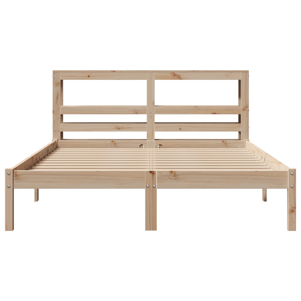 Cadre de lit sans matelas 120x200 cm bois de pin massif - XIOS