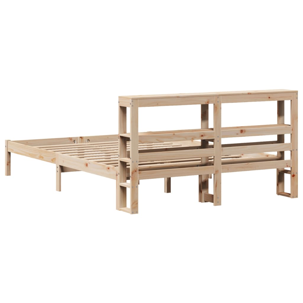 Cadre de lit sans matelas 120x200 cm bois de pin massif - XIOS