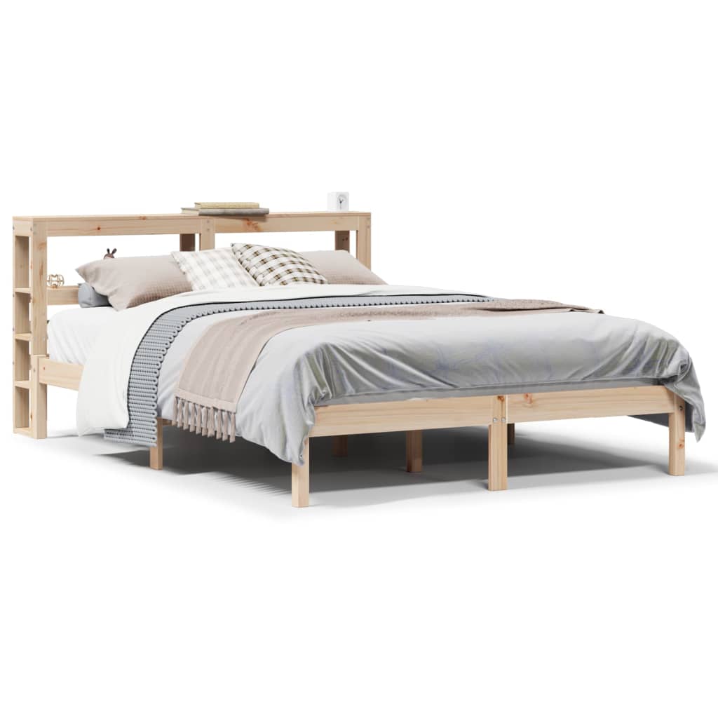 Cadre de lit sans matelas 140x200 cm bois massif de pin - XIOS