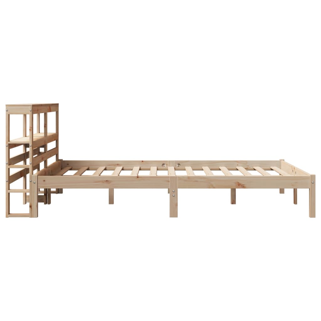 Cadre de lit sans matelas 150x200 cm bois de pin massif - XIOS