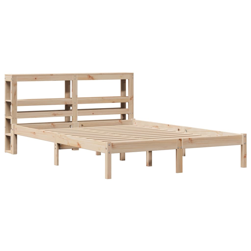 Cadre de lit sans matelas 160x200 cm bois massif de pin - XIOS