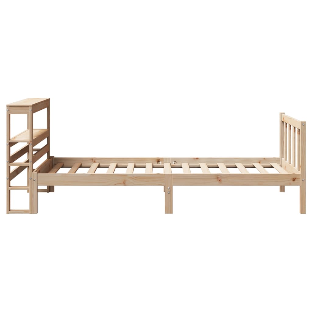 Cadre de lit sans matelas 75x190 cm bois de pin massif - XIOS