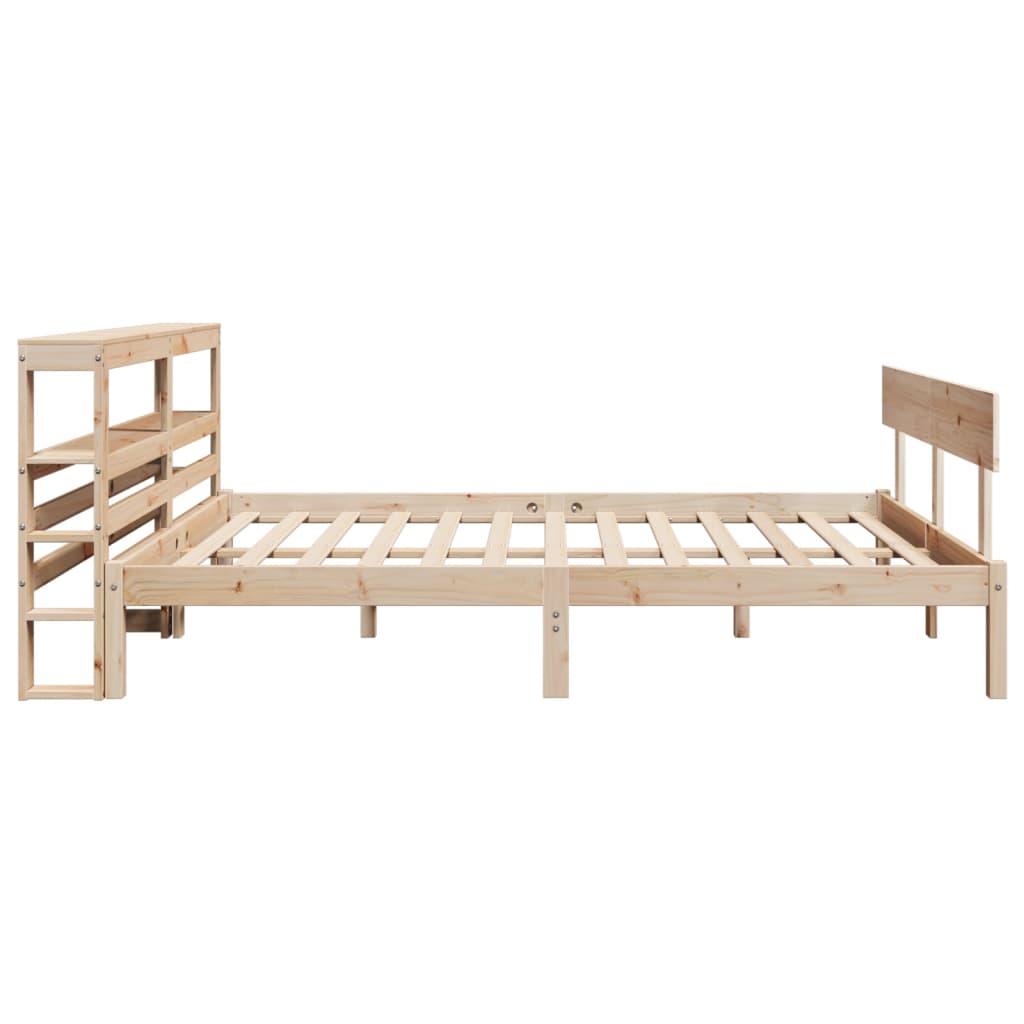 Cadre de lit sans matelas 140x190 cm bois de pin massif - XIOS